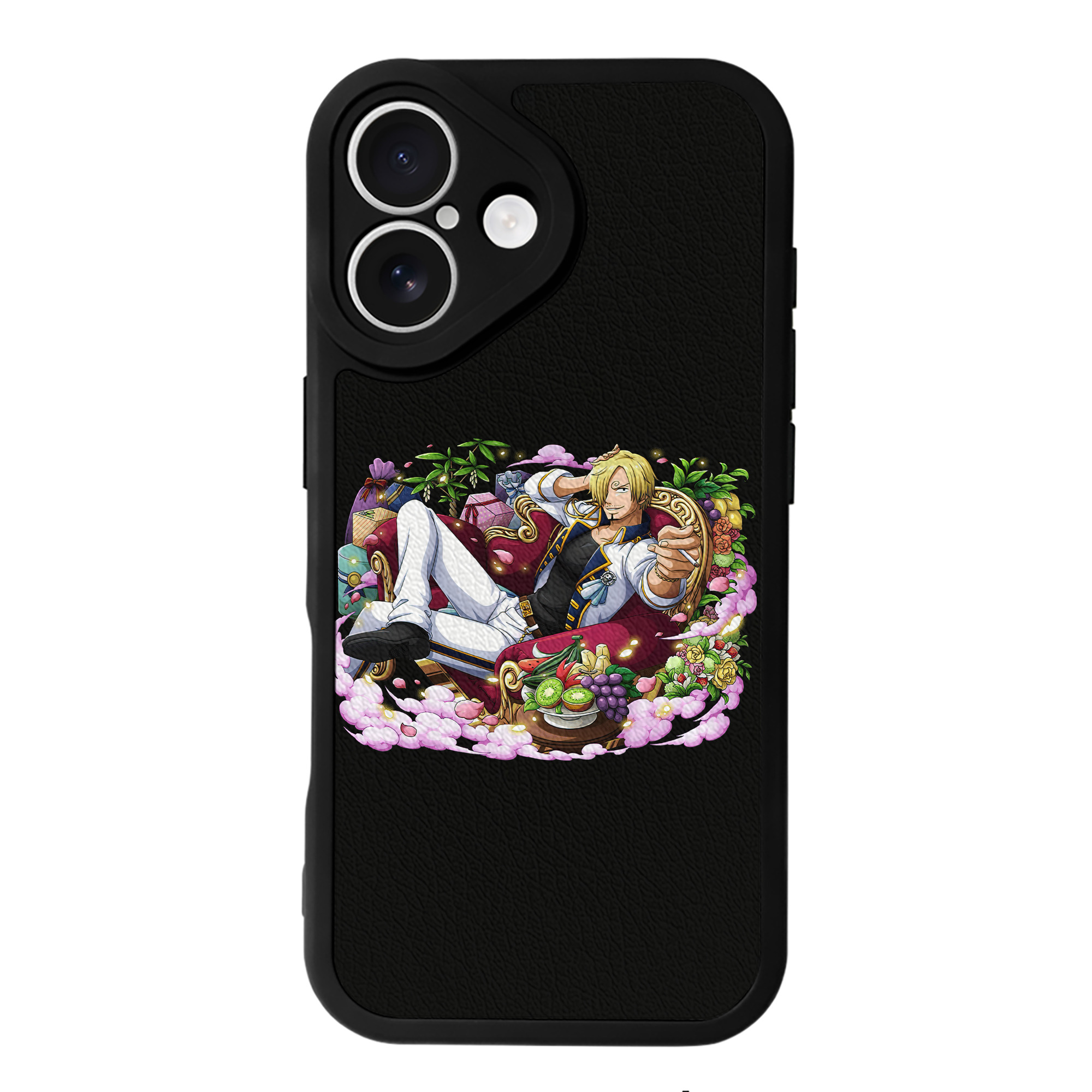 （画像用） ワンピース サンジ ONE PIECE Sanji 【iPhone 16シリーズ対応】シリコンスマホケース（レザー調） 材質：シリコン